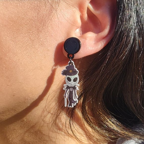 Disney‎ Nightmare Before Christmas Sally and Jack Skellington Acrylic Earrings - Picture 4 of 6